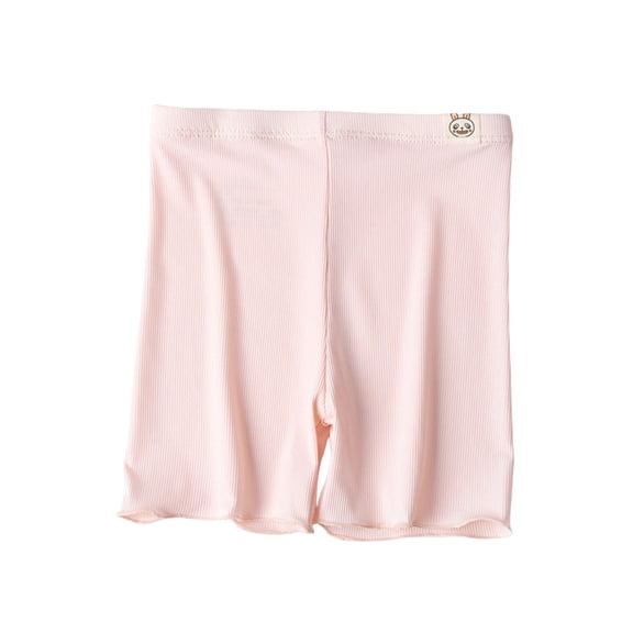 Girls Summer Ice Silk Short Leggings Casual Stretch Elastic Waist Short Safty Pants Kids Comfy Solid Color Slim Shorts 2-13 Years
