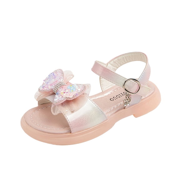 Girls Summer Outdoor Sandals Open-Toe Flats Fashion Cute Dress Princess Sandals Shoes Toddler/Little Kid/Big Kid