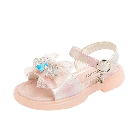 Girls Summer Outdoor Sandals Open-Toe Flats Fashion Cute Dress Princess Sandals Shoes Toddler/Little Kid/Big Kid