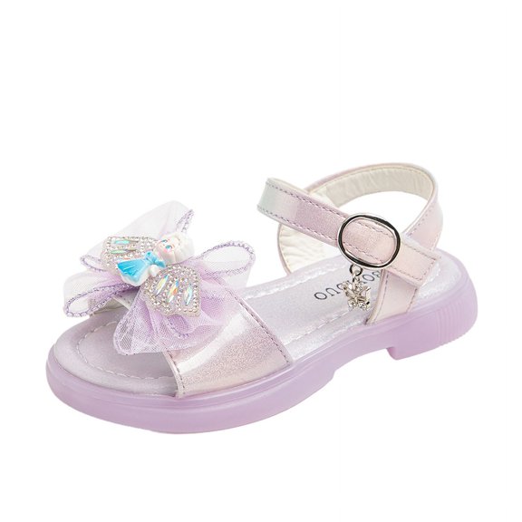 Girls Summer Outdoor Sandals Open-Toe Flats Fashion Cute Dress Princess Sandals Shoes Toddler/Little Kid/Big Kid