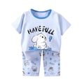 thumbnail image 1 of Girls Summer Outfits 18 Months Toddler Baby Girl Clothes Summer Floral Print Short Sleeve Tee Shirt Jeans Shorts Cute Outfit Girls Clothing Set, 1 of 5