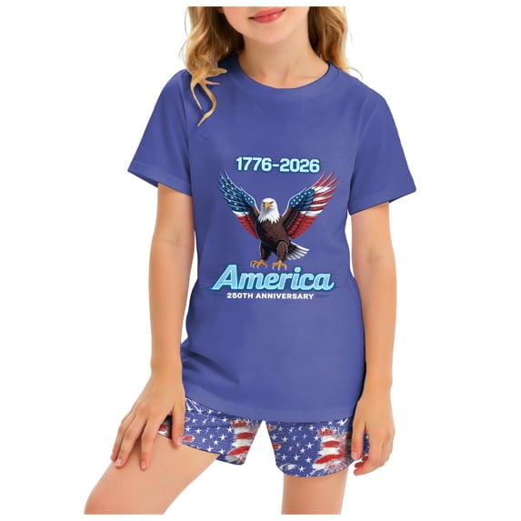 Girls Summer Outfits 2Pcs Kids Clothes Girls Tie Knot Front Tops T-Shirts and Casual Short Sets 5-12Y Girls Summer Set 2-12 Years,4-5 Years