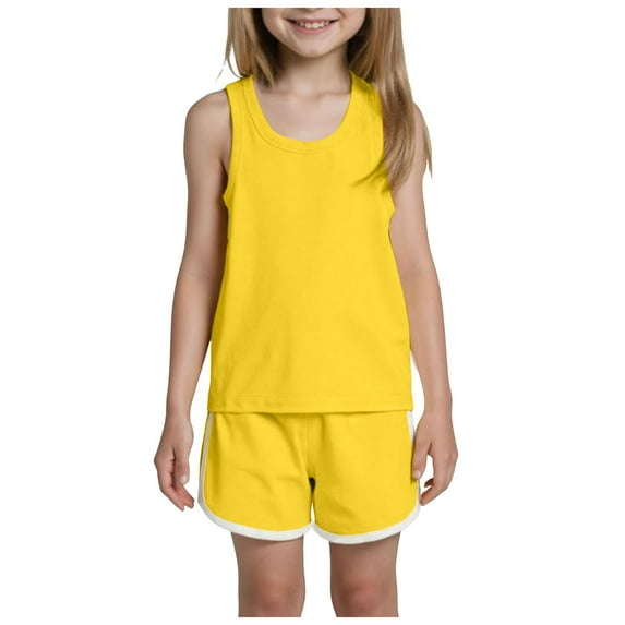 Girls Summer Outfits Casual Lounge Set Cap Sleeve T Shirt and Elastic Waist Shorts 2 Piece Clothing Sets Girls Short Sets Size 10-12 Outfits