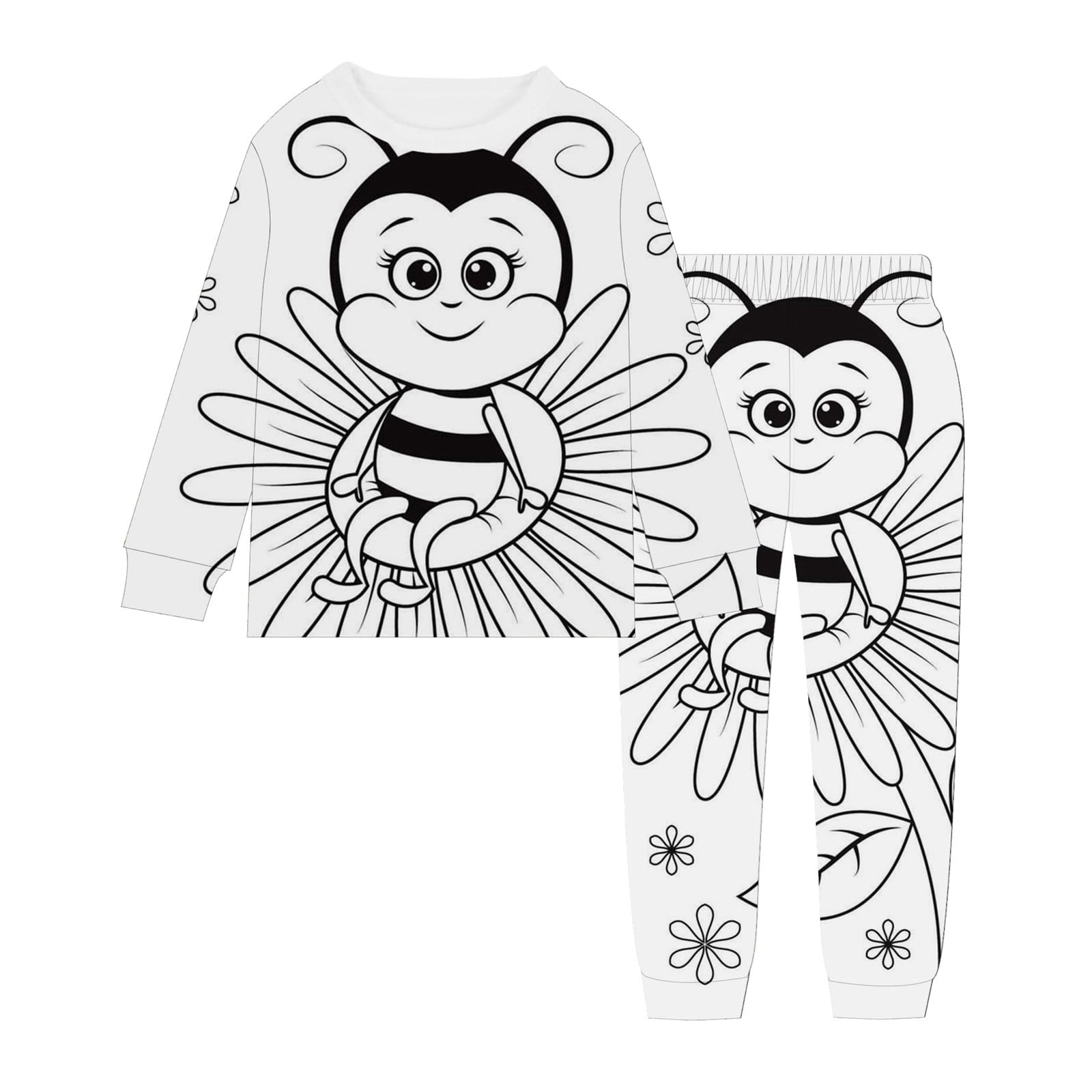 Girls Summer Outfits Kid Diy Hand Painted Homewear Colouring Pajama Can girls-summer-outfits-kid-diy-hand-painted-homewear-colouring-pajama-can