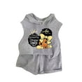 thumbnail image 1 of Girls Summer Outfits Ruffles Sleeveless Top Clothes Cotton Outfits Short Sport T-Shirt and Shorts Set 2 Piece Clothes Set Toddler Girls, 1 of 3