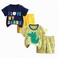 thumbnail image 1 of Girls Summer Outfits Size 7 Toddler Boy Clothes Summer Outfits Cotton Short Sleeve T-shirts and Shorts Set 4 Pieces 12Months-5 Years, 1 of 6