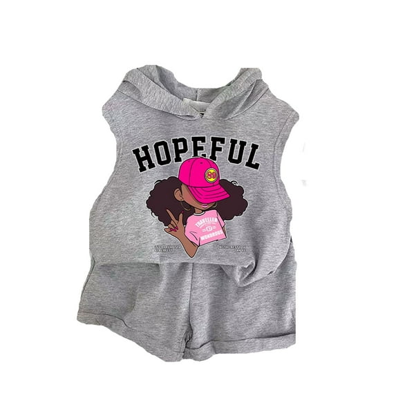 Girls Summer Outfits Size 8-10 Round Neck Print Short Sleeve Clothes Cotton Outfits Short T-Shirt Shorts Set Summer Shorts Sets Little Girls
