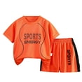 thumbnail image 1 of Girls Summer Outfits Sports Shorts Sets 2 Piece Basketball Tank Top Mesh Shorts Quick Dry Set Toddler Clothes Orange 11 Years-12 Years, 1 of 2