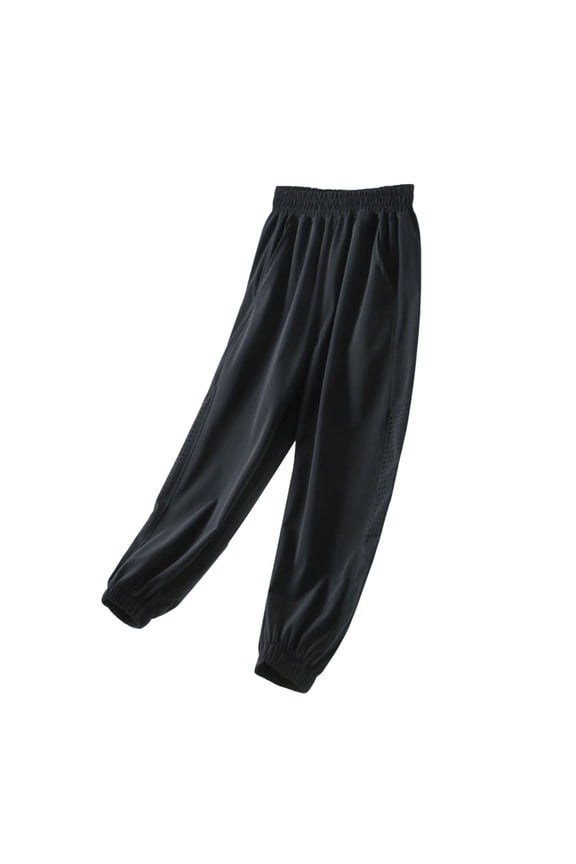 Girls Summer Pants For Outdoor Play Comfortable Elastic Waist Long Pants For Kids Age 5 15 Easy To And Hand Wash Soft Breathable Fabric