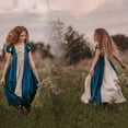 thumbnail image 1 of Summer Dress Princess Dress with Short Sleeve Cotton Halloween Dress up for 3-10 Years, 1 of 7
