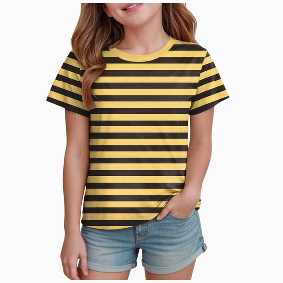 Girls Summer Ruffle Sleeve T-Shirts 24 Months 2t 3t 4t 5t 6t 7t Short Sleeve Crew Neck Cute Casual Sweet Cute Tee Tops Gibobby,12-13 Years,Yellow