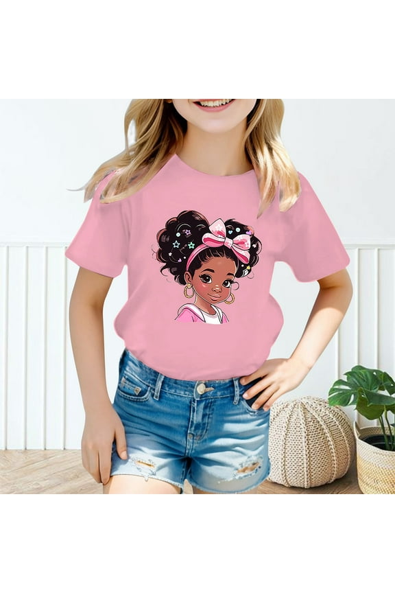 Girls Summer Shirts 7-8 Slim-Fit Cartoon Car Printing Round Neckline Tie-Dye Athletic Short Sleeve T-Shirts Crew Neck Shirts Tops for Girls Youth Teens