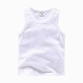 thumbnail image 1 of Girls Summer Shirts Sleeveless Vest Tank Top Solid Color Toddler Girl Clothes Sports Casual White 7-8 Years, 1 of 4