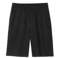 thumbnail image 1 of Girls Summer Shorts Elastic Waist Knee Length Shorts Solid Athletic Wide Leg Short Pants Casual Pants with Pockets, 1 of 3