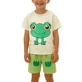 thumbnail image 1 of Girls Summer Shorts Set 2 Piece Cotton Clothes Outfits Cute Short Sleeve T-shirt & Shorts Sets Green 2 6-9Months, 1 of 6