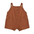 thumbnail image 1 of Girls Summer Sleeveless Casual Romper Spaghetti Strap Solid Shorts Jumpsuit With Pockets Leather Leggings For Girl Athletics Leggings For Girl girls christmas sweaters for leggings, 1 of 2