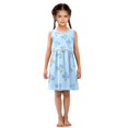 thumbnail image 1 of Girls' Summer Sleeveless Dress Soft Cotton A-Line Dress Blue Flowers Pattern 8Y, 1 of 7