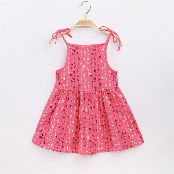 Girls Summer Sleeveless Dresses ,1-5Years Little Girls Flower Dresses Outfits,Spring Floral Tutu Dresses Toddler Girl Clothes,Casual Beach Dress Sling Floral Sundress