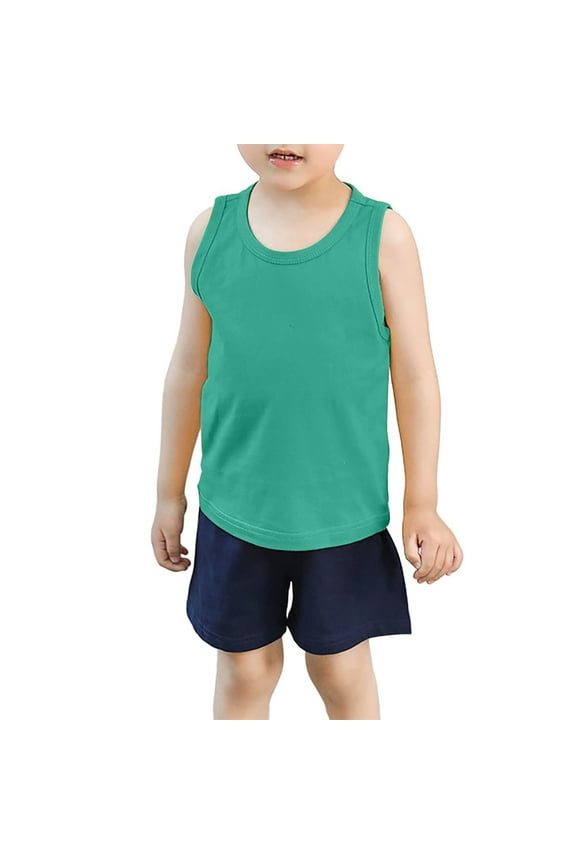 Girls Summer Sleeveless Tank Top Soft Basic Tee Casual Comfortable Kids Vest for Toddler 1-9 Years