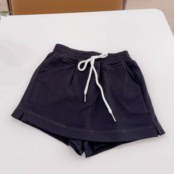 Girls' Summer Sports Skirt Girls' Fashionable Straight Skirt Drawstring Design Skin Friendly And Breathable Elastic Waist Girls' Versatile Leisure Skirt