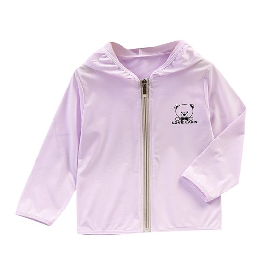 Girls Summer Sun Hoodie UV Protection Zip-Up Cooling Jacket Long Sleeve Ice-Silk Lightweight Hooded Shirts 2 Y