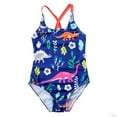 thumbnail image 1 of Girls Summer Swimsuit AKAFMK Girls' One-Piece Swimwear,Girls Cute Print Adjustable Bathing Suits Ruffle Striped Swimsuits Swimwear Siamese Bikini 3-7 Years, 1 of 4