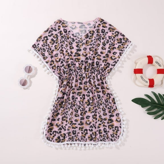 Girls Summer Swimsuits Cover-ups, 7-14 Teen Girl Beach Bikini Coverup Swimwear Wraps, Size 7-14 Years