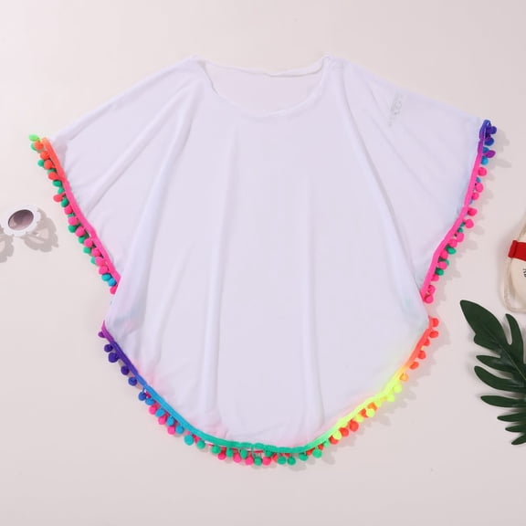 Girls Summer Swimsuits Cover-ups, 7-14 Teen Girl Beach Bikini Coverup Swimwear Wraps, Size 7-14 Years