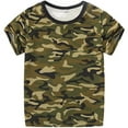 thumbnail image 1 of Girls Summer Tops Kids Camouflagess Camo Short Sleeve Tee Shirts Toddler Boys Tees,Size 11 Years-12 Years, 1 of 5