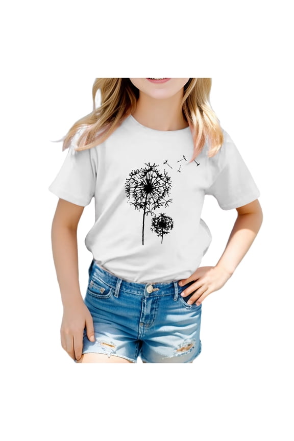 Girls Summer Tops Kids Unisex Print Tee Blue Cat Funny Toddler Boy Shirts,Size 2 Years-3 Years