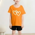 thumbnail image 1 of Girls Summer Tops Size 7/8 Loose Fit Graphic Tees Short Sleeve Cotton Heart Cute Blouses Casual Going Out Outfits, Yellow, 10 Years, 1 of 5