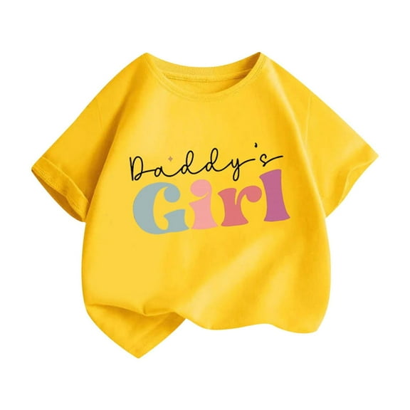 Girls Summer Tops Size 7/8 Short Sleeve Heart Graphic Tees Loose Fit Cotton Cute Blouses Fashion Casual Going Out Outfits, Yellow, 8 Years
