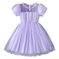 thumbnail image 1 of Girls Summer Tutu Dress Ruffle Short Sleeve Fluffy Party Tulle Dress Party Holiday Dresses Clothes for Kids 4-8Y, 1 of 7