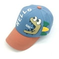thumbnail image 1 of Girls Sun Hat Cartoon Dinosaur Letter Print Baseball Cap for Kids Boys and Girls Korean Style Adjustable Sun Hat Upf50+ Baby Sun Hat Blue 2 Years-8 Years, 1 of 3