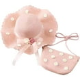 thumbnail image 1 of Girls Sun Hat with Shoulder Bag Set Large Brim Flower Beach Summer Hat Straw Purse Beach Bag Cute Flower Summer Beach Cap, 1 of 7