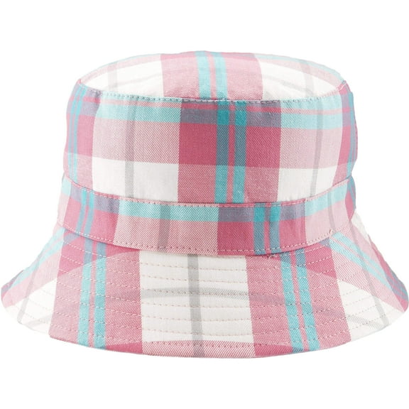 Girls Sun Hats with UPF 50+ Protection with Bow - Small - White Check