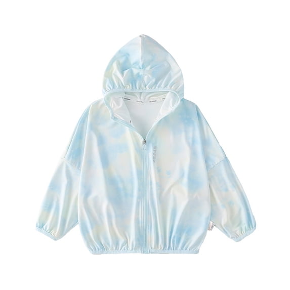 Girls Sun Hooded Jacket Lightweight Loose Fit Zipper Outerwear For Everyday Casual Outdoor Activities for 13-14 Years