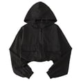 thumbnail image 1 of Girls Sun Protection Jackets Hooded Front Zip Long Sleeve Outwear Lightweight Quick Dry Coat With Pockets, 1 of 9