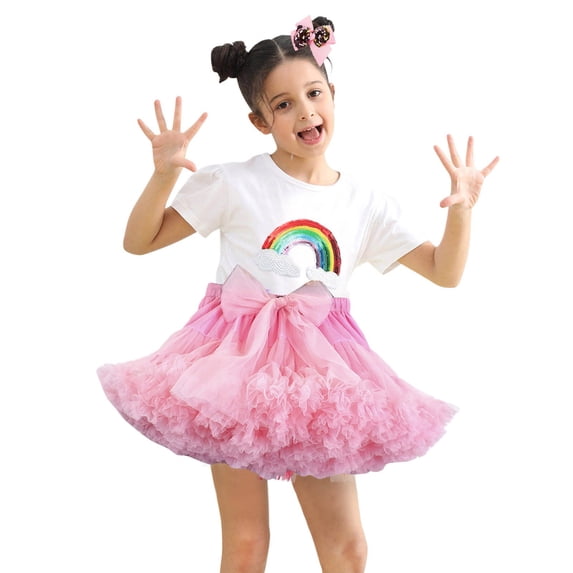 Girls Sundress Children'S Fashion Solid Color Bow Tutu Girls' Tutu Communion Dresses For Girls Size 4-6T