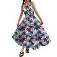 thumbnail image 1 of Girls Sundresses6-6x Summer Dress Gradient Color Sundress Bes Day Easter Dresss A-Line Floral Princess Dress Spring Summer Dresses Beach Vacation Clothes, 1 of 4