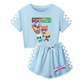 thumbnail image 1 of Girls SuperKitties Crop Top Set – Kids Lightweight 2-Piece Summer Outfit with Shorts, 1 of 4