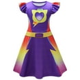 thumbnail image 1 of Girls Superhero Cat Cosplay Costume Short Sleeve Halloween Outfits, 1 of 6