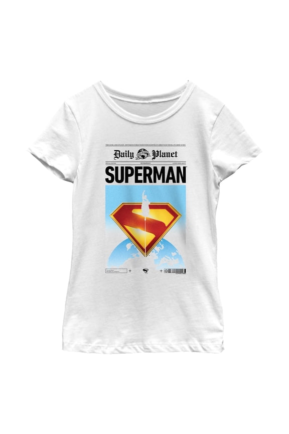 Girls Superman Daily Planet Page T Shirt