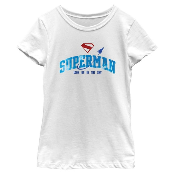 Girls Superman Look Up In The Sky T Shirt