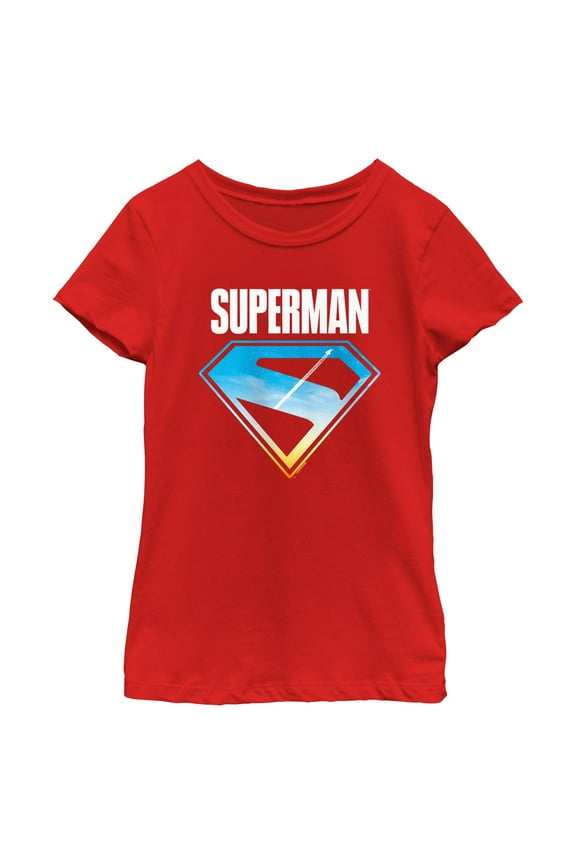 Girls Superman Sky Symbol T Shirt