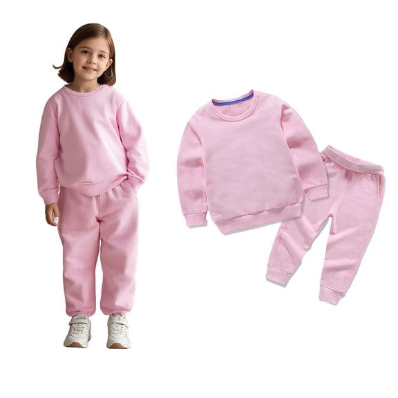 Girls Sweat Set Long Sleeve Crewneck Red Soft Sweatshirt and Jogger Pants 2 Pcs Winter Clothes Clothes for Girls 13-14 Years Boys Girls Fashion