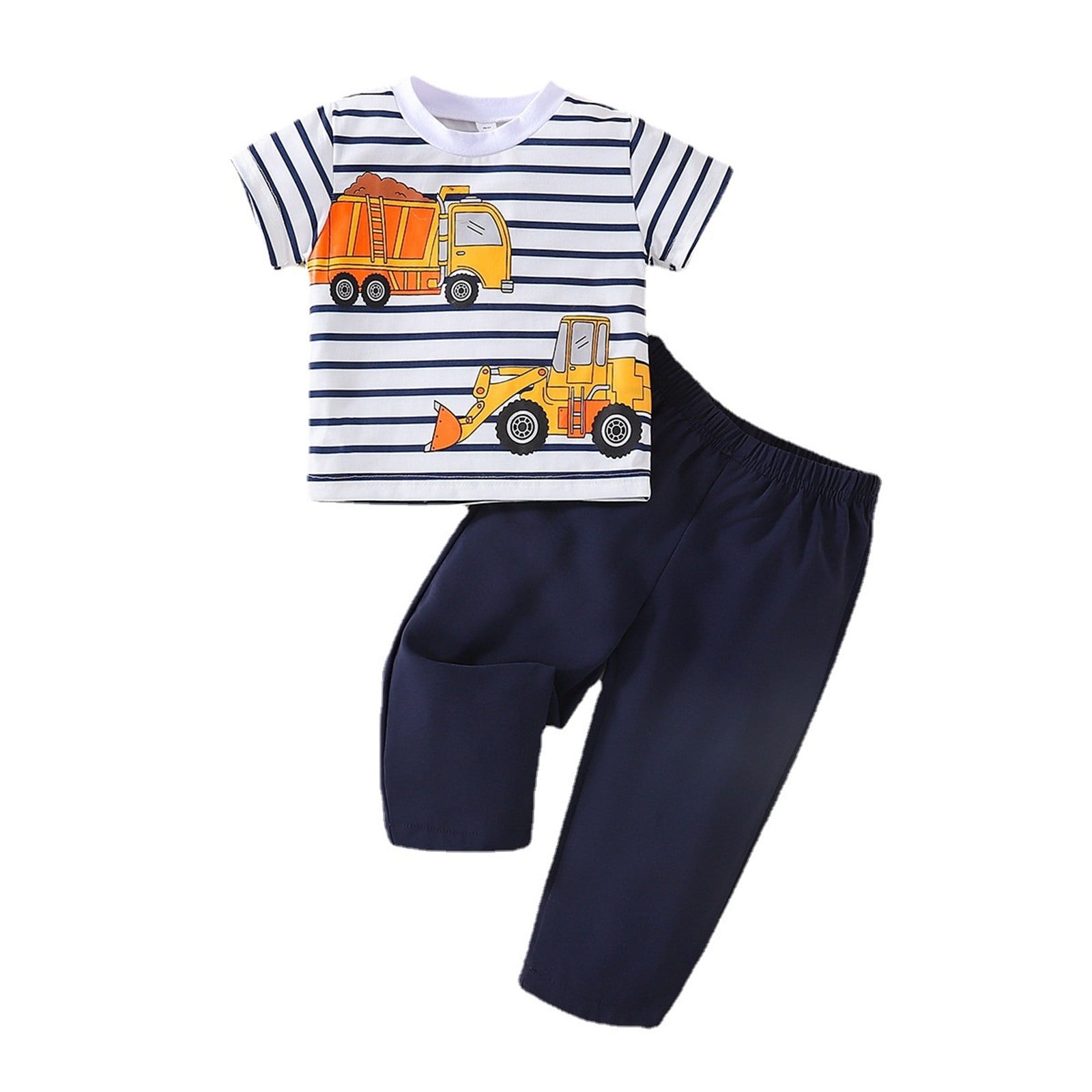Girls Sweat Suit Size 10 Baby Boys Cute Cartoon Striped Short Sleeve T  Shirt Blouse Tops Solid Pants Trousers Outfit Set 2PCS Clothes 3 Month Baby 