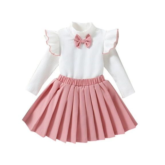 Girls Sweater Dress Crew Neck Lapel Sleeve Dress Knit Ruffled Dress, Baby Toddler Little Girls Winter Dress Christmas Knit Sweater Dress Size 1-5 Years