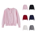 thumbnail image 1 of Girls Sweater Fall Clothes for Girls Girls Knitted Cardigan Sweater Outerwear Soft Cozy Long Sleeve Button Front Casual Warm Pullover Top for Toddler Kids, 1 of 8