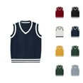thumbnail image 1 of Girls Sweater Girls Fashion Kids Boys Girls V Neck Vest Sweater Sleeveless Warm Knitted Pullover Knitwear Tops, 1 of 7